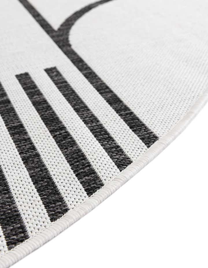 13' x 13' Easy-Clean Modern Indoor / Outdoor Round Rug