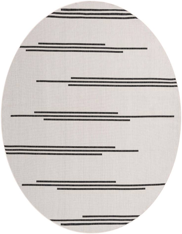 Detail image of 10' x 10' Easy-Clean Modern Indoor / Outdoor Round Rug