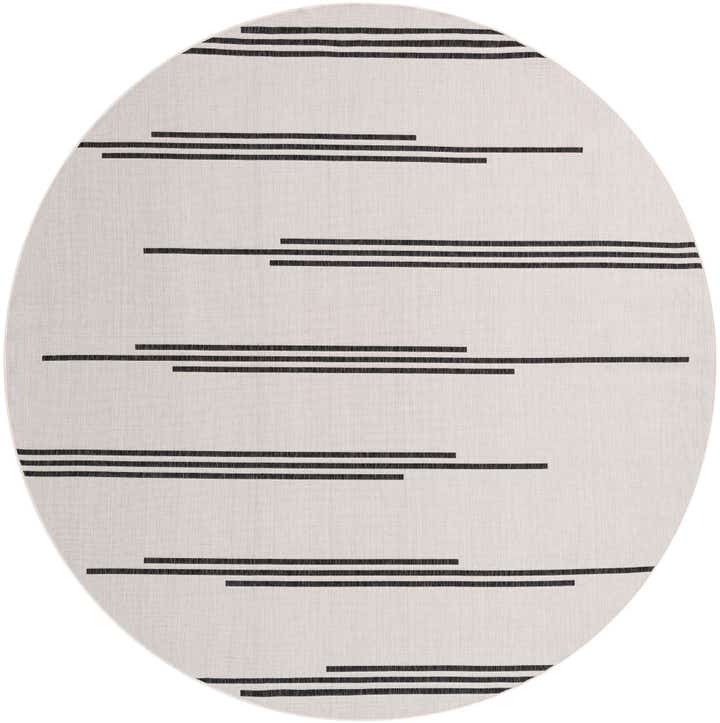10' x 10' Easy-Clean Modern Indoor / Outdoor Round Rug