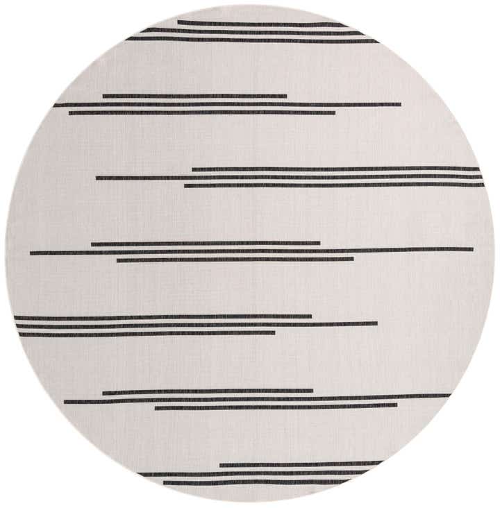 12' x 12' Easy-Clean Modern Indoor / Outdoor Round Rug