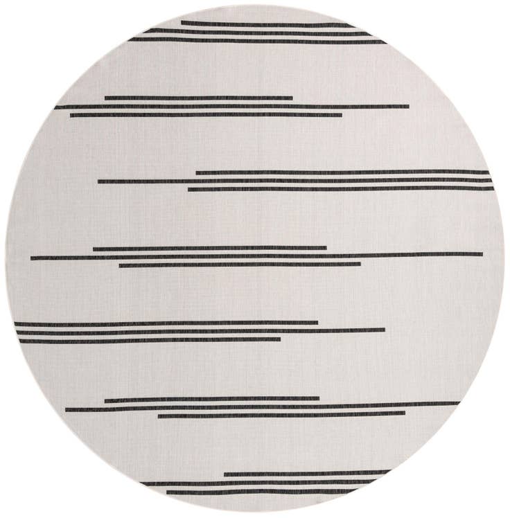 Detail image of 12' x 12' Easy-Clean Modern Indoor / Outdoor Round Rug