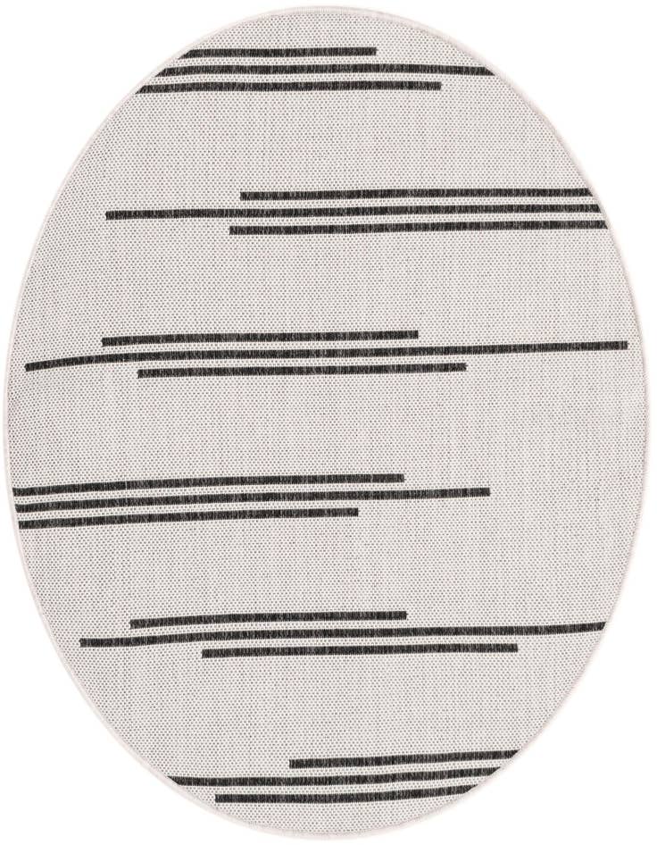 Detail image of 3' x 3' Easy-Clean Modern Indoor / Outdoor Round Rug