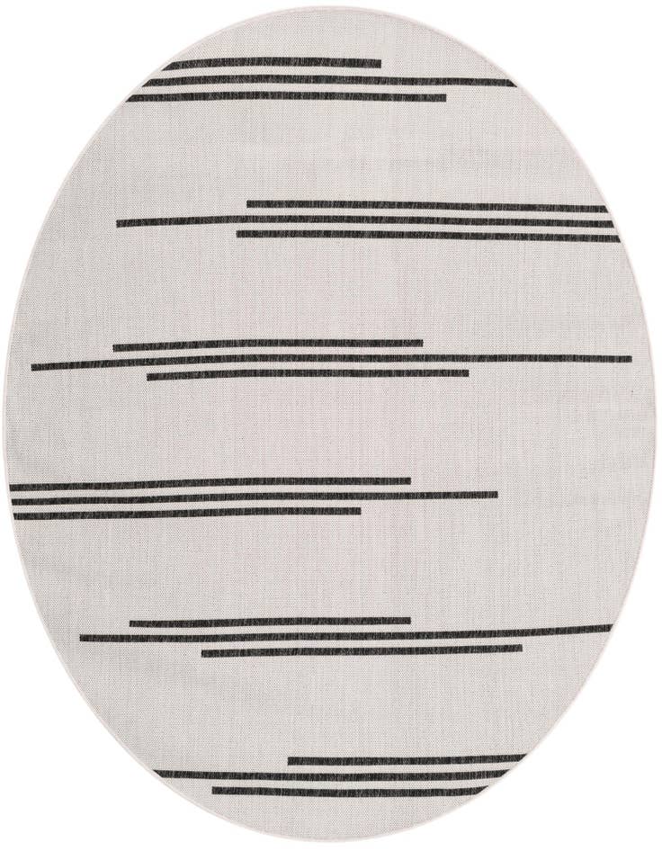 Detail image of 6' x 6' Easy-Clean Modern Indoor / Outdoor Round Rug