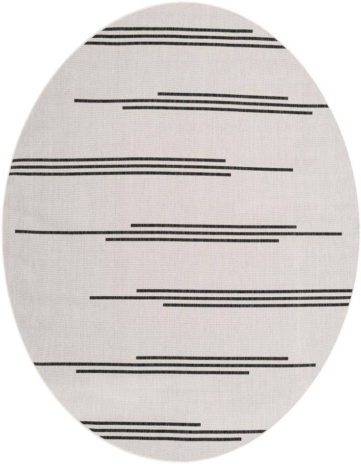 Detail image of 7' 10 x 7' 10 Easy-Clean Modern Indoor / Outdoor Round Rug