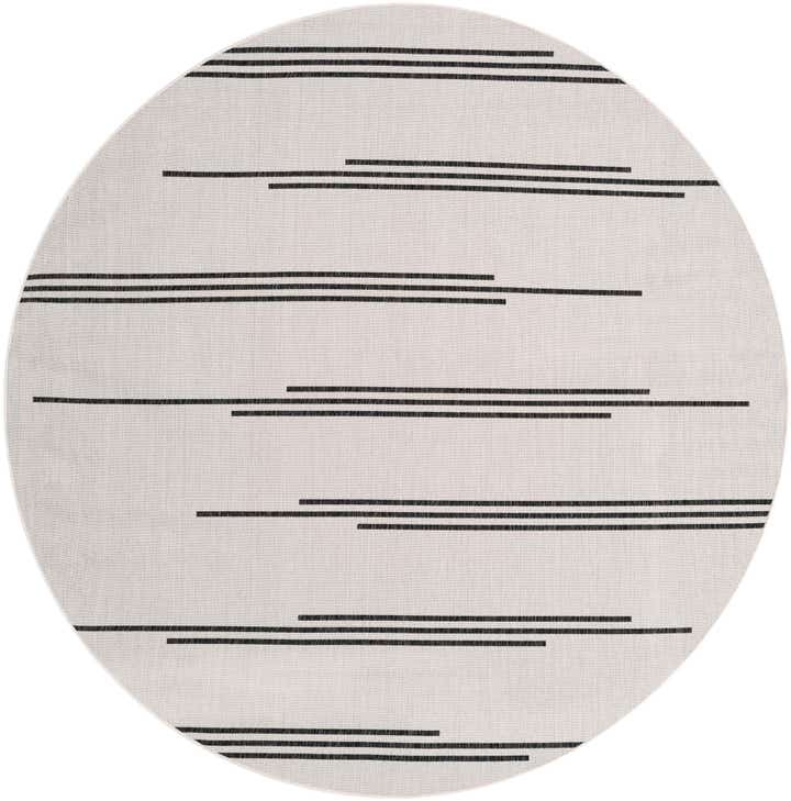 7' 10 x 7' 10 Easy-Clean Modern Indoor / Outdoor Round Rug