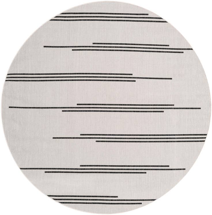 Detail image of 7' 10 x 7' 10 Easy-Clean Modern Indoor / Outdoor Round Rug