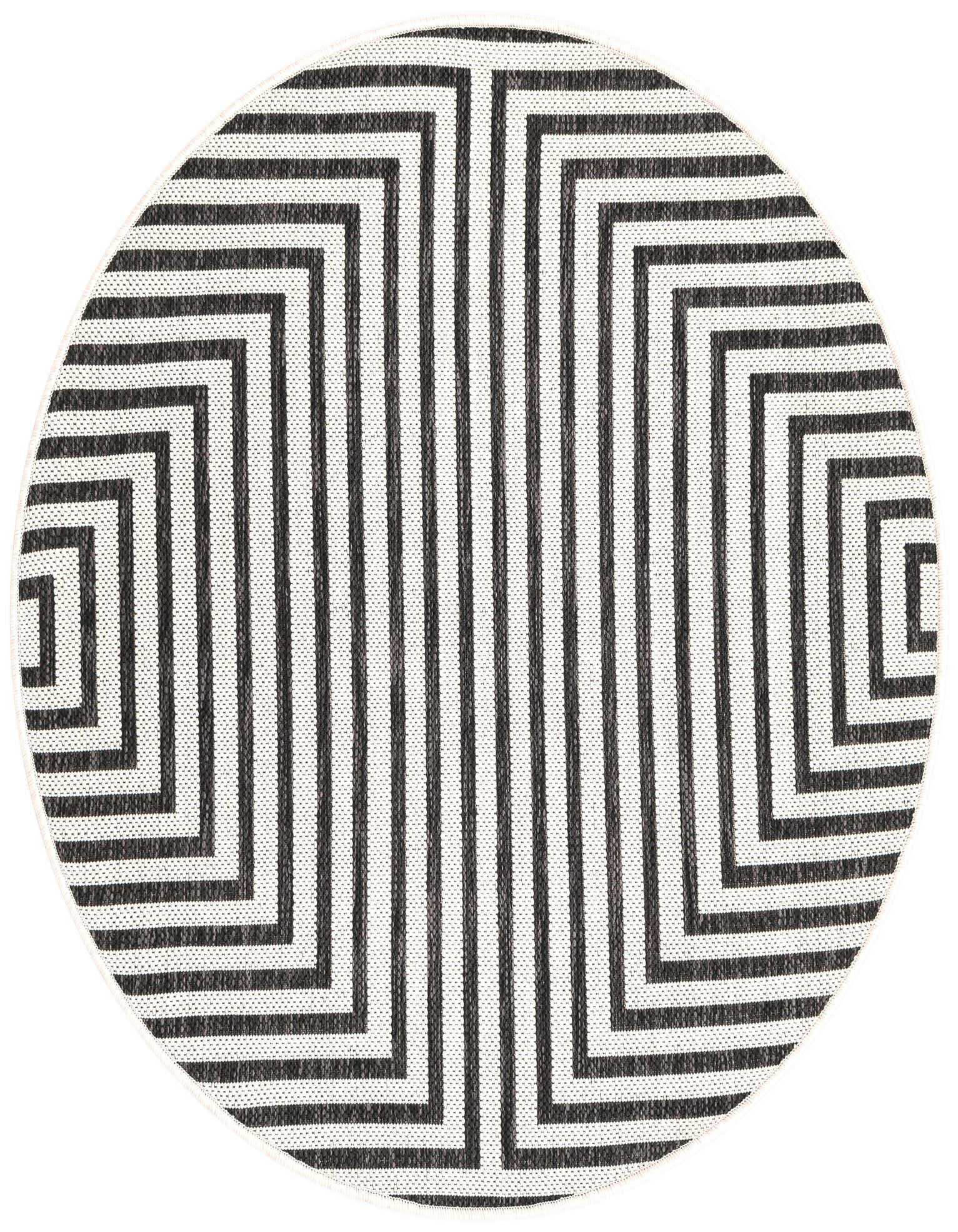 3' x 3' Easy-Clean Modern Indoor / Outdoor Round Rug