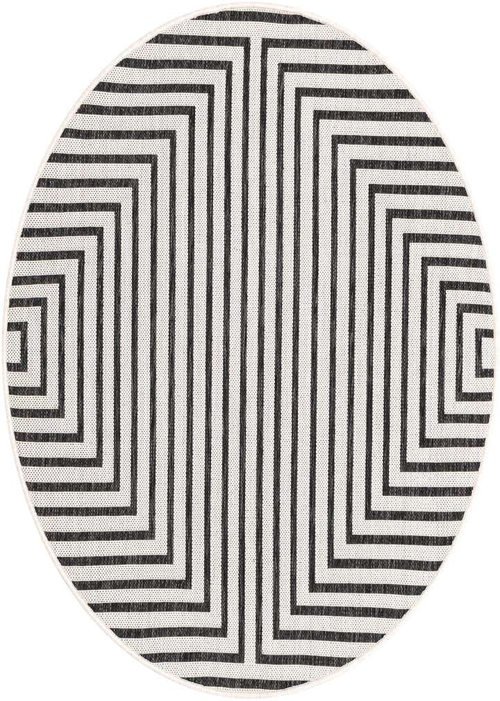4' x 4' Easy-Clean Modern Indoor / Outdoor Round Rug
