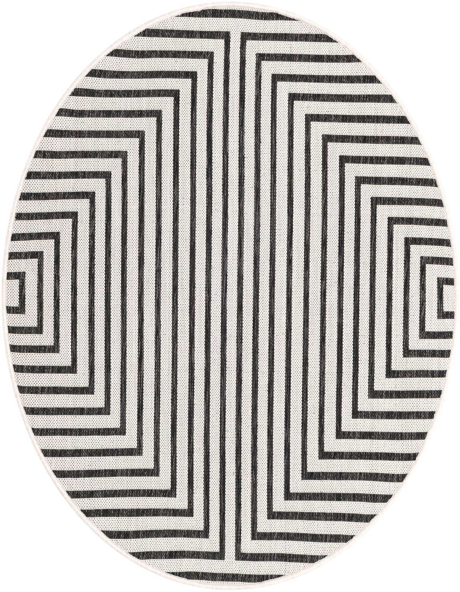 4' x 4' Easy-Clean Modern Indoor / Outdoor Round Rug