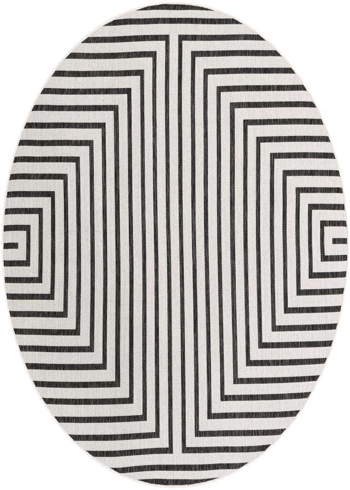 6' x 6' Easy-Clean Modern Indoor / Outdoor Round Rug