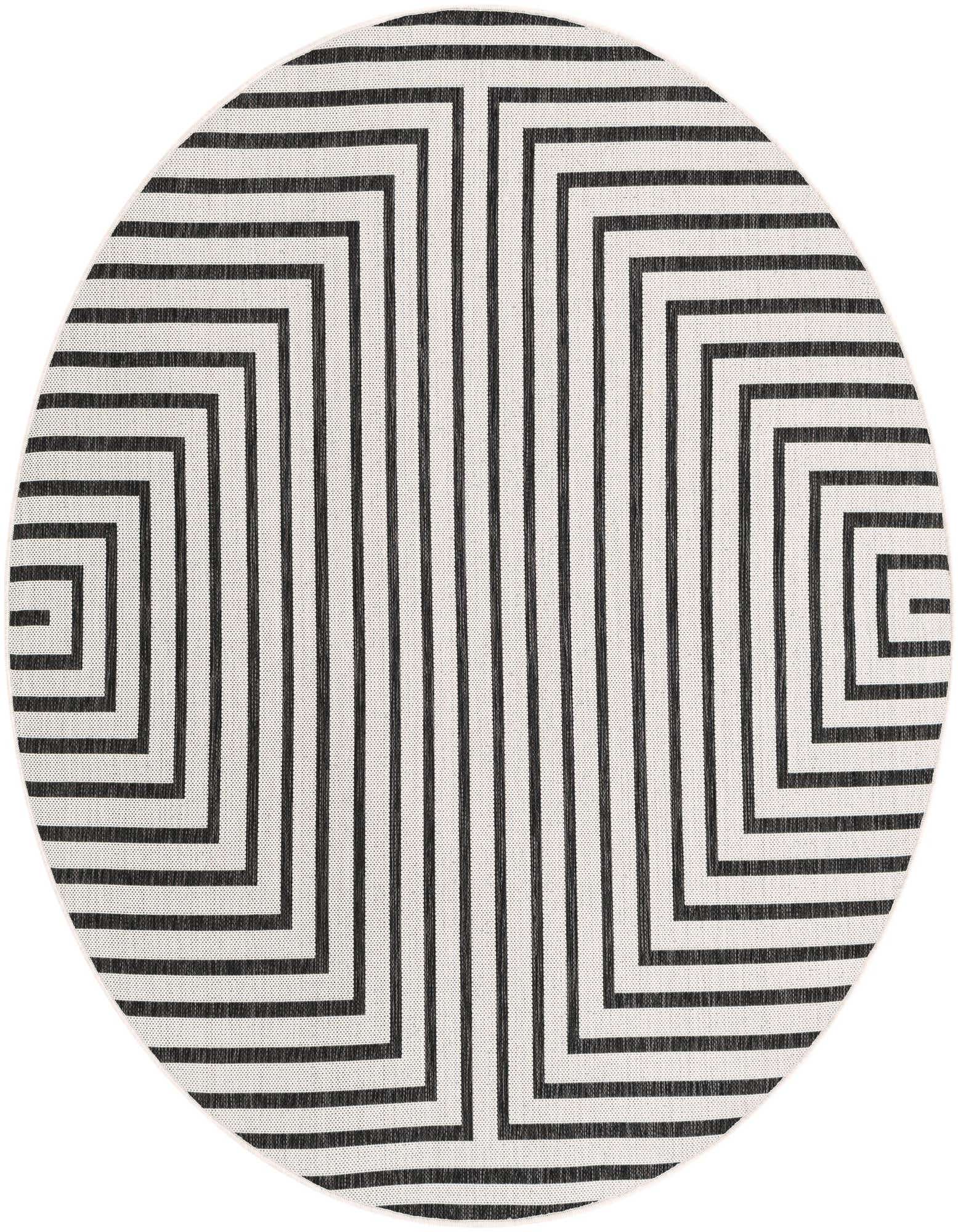 6' x 6' Easy-Clean Modern Indoor / Outdoor Round Rug
