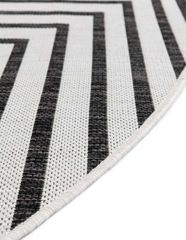 4' x 4' Easy-Clean Modern Indoor / Outdoor Round Rug