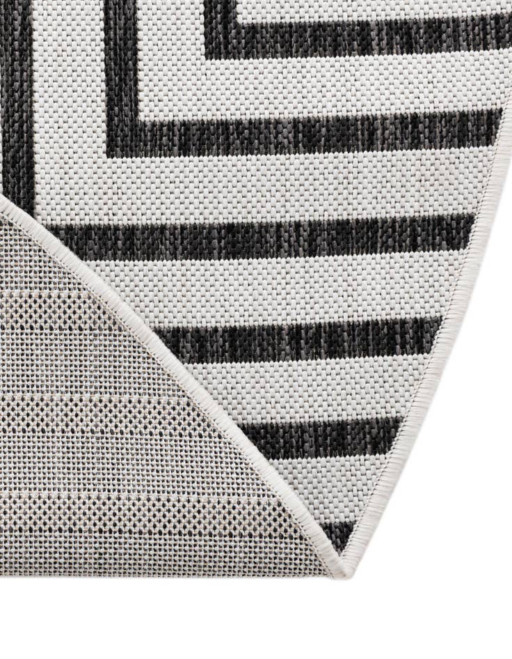 Detail image of 4' x 4' Easy-Clean Modern Indoor / Outdoor Round Rug