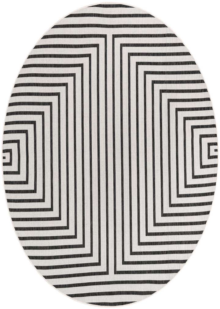 7' 10 x 7' 10 Easy-Clean Modern Indoor / Outdoor Round Rug