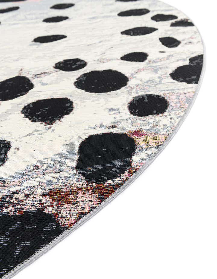 4' x 4' Easy-Clean Modern Indoor / Outdoor Round Rug