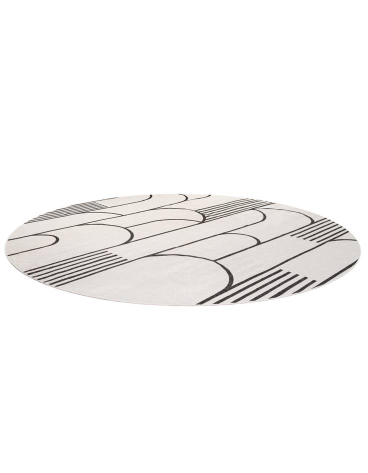 Detail image of 13' x 13'  Washable Modern Indoor / Outdoor Round Rug