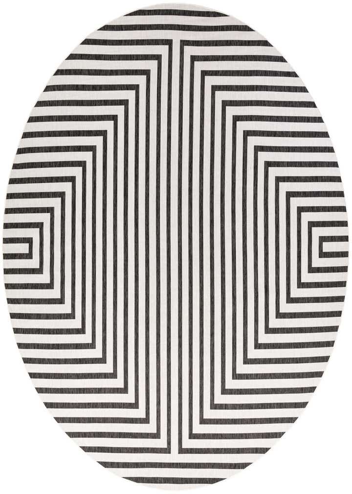 13' x 13' Easy-Clean Modern Indoor / Outdoor Round Rug