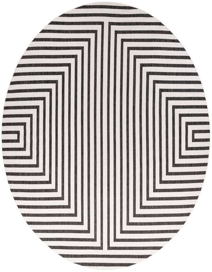 Detail image of 13' x 13' Easy-Clean Modern Indoor / Outdoor Round Rug