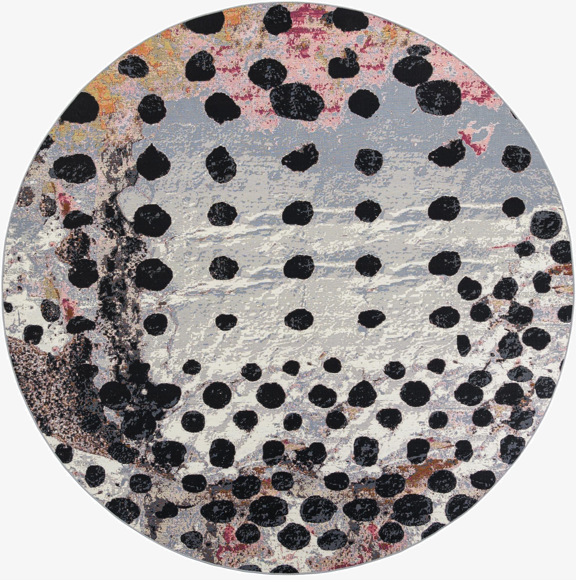 10' x 10'  Washable Modern Indoor / Outdoor Round Rug