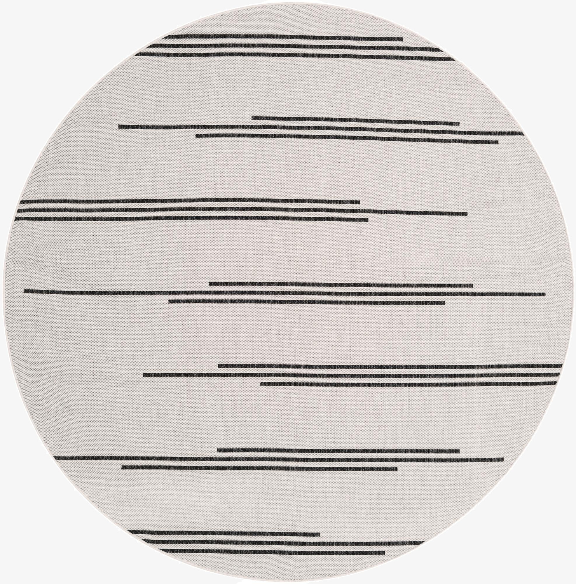 7' 10 x 7' 10  Washable Modern Indoor / Outdoor Round Rug