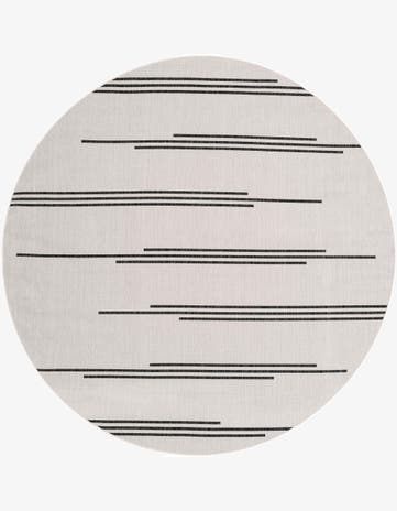 7' 10 x 7' 10 Easy-Clean Modern Indoor / Outdoor Round Rug