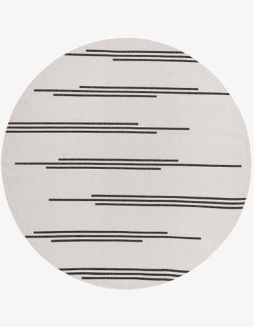 13' x 13' Easy-Clean Modern Indoor / Outdoor Round Rug