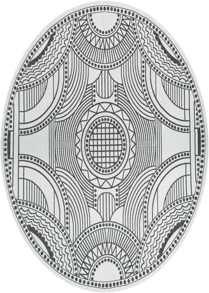 12' x 12' Easy-Clean Traditional Indoor / Outdoor Round Rug