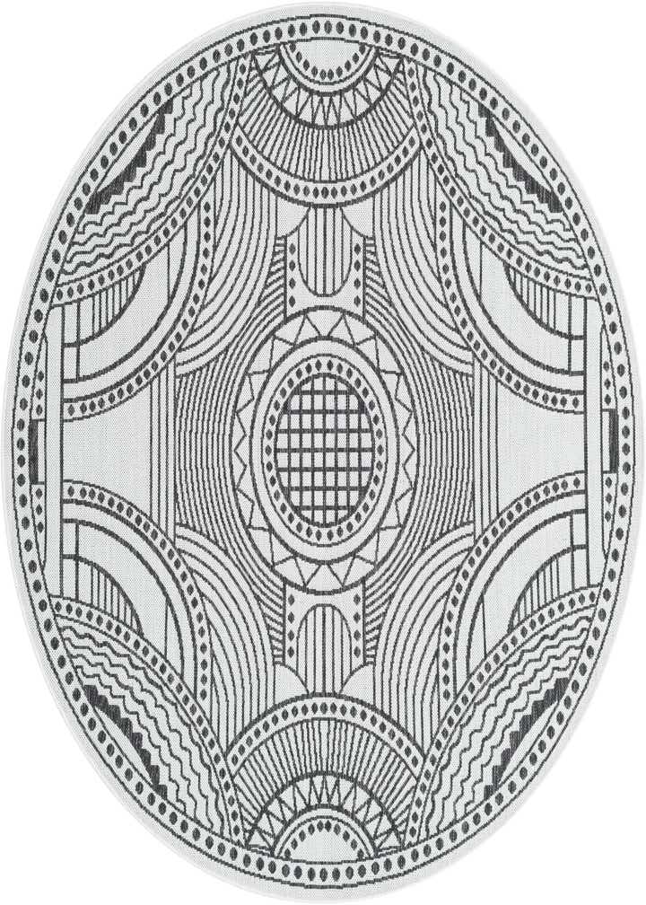 6' x 6' Easy-Clean Traditional Indoor / Outdoor Round Rug