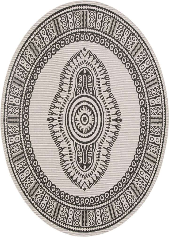 12' x 12' Easy-Clean Traditional Indoor / Outdoor Round Rug