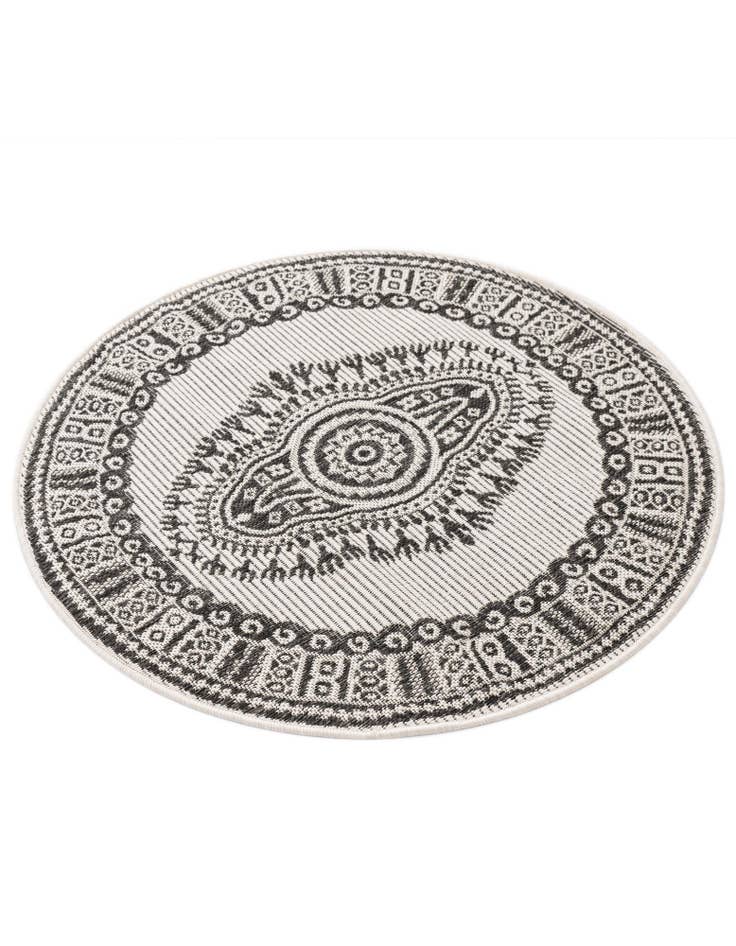Detail image of  3' x 3'  Washable Traditional Indoor / Outdoor Round Rug