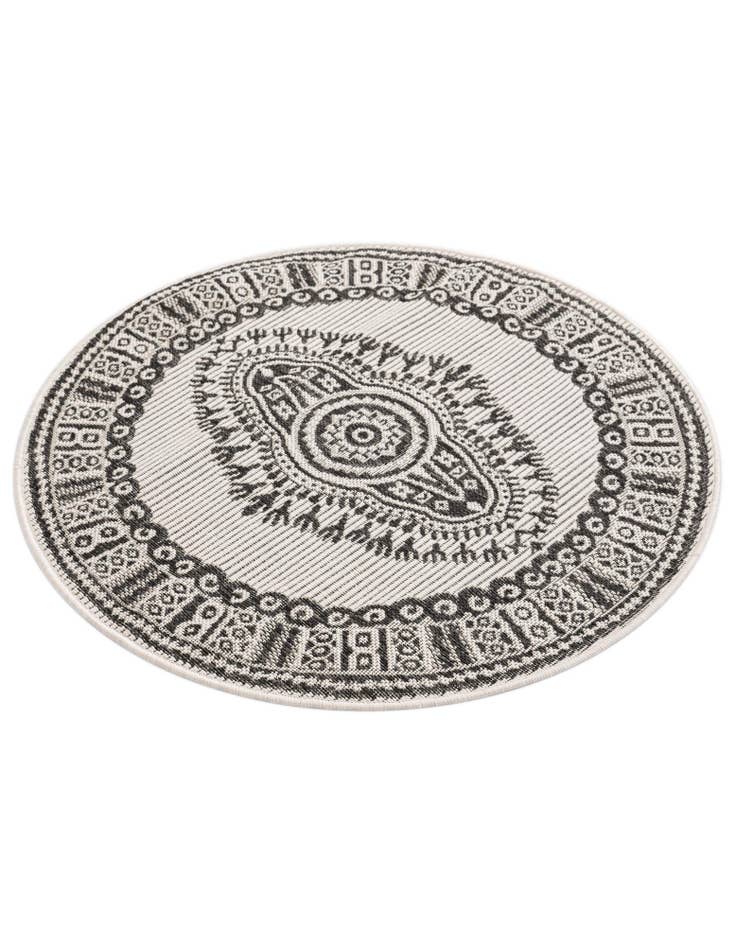 Detail image of  3' x 3'  Washable Traditional Indoor / Outdoor Round Rug