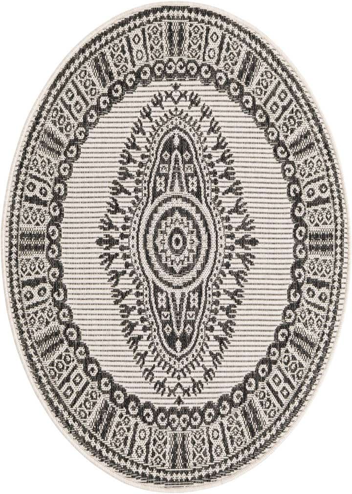 3' x 3' Easy-Clean Traditional Indoor / Outdoor Round Rug