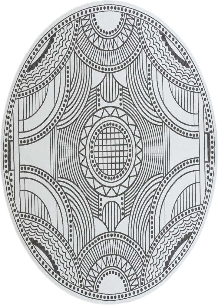 13' x 13' Easy-Clean Traditional Indoor / Outdoor Round Rug