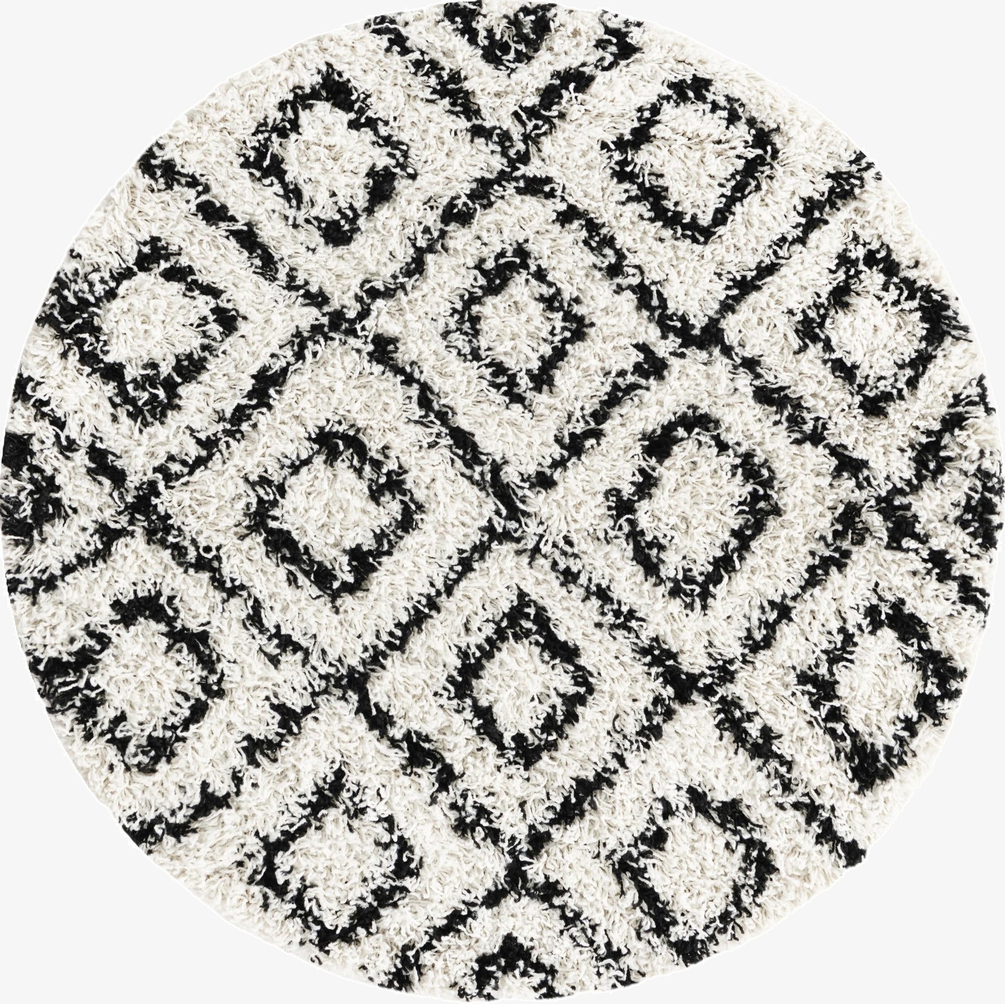 Primary image 3' 3 x 3' 3 Trellis Shag Round Rug