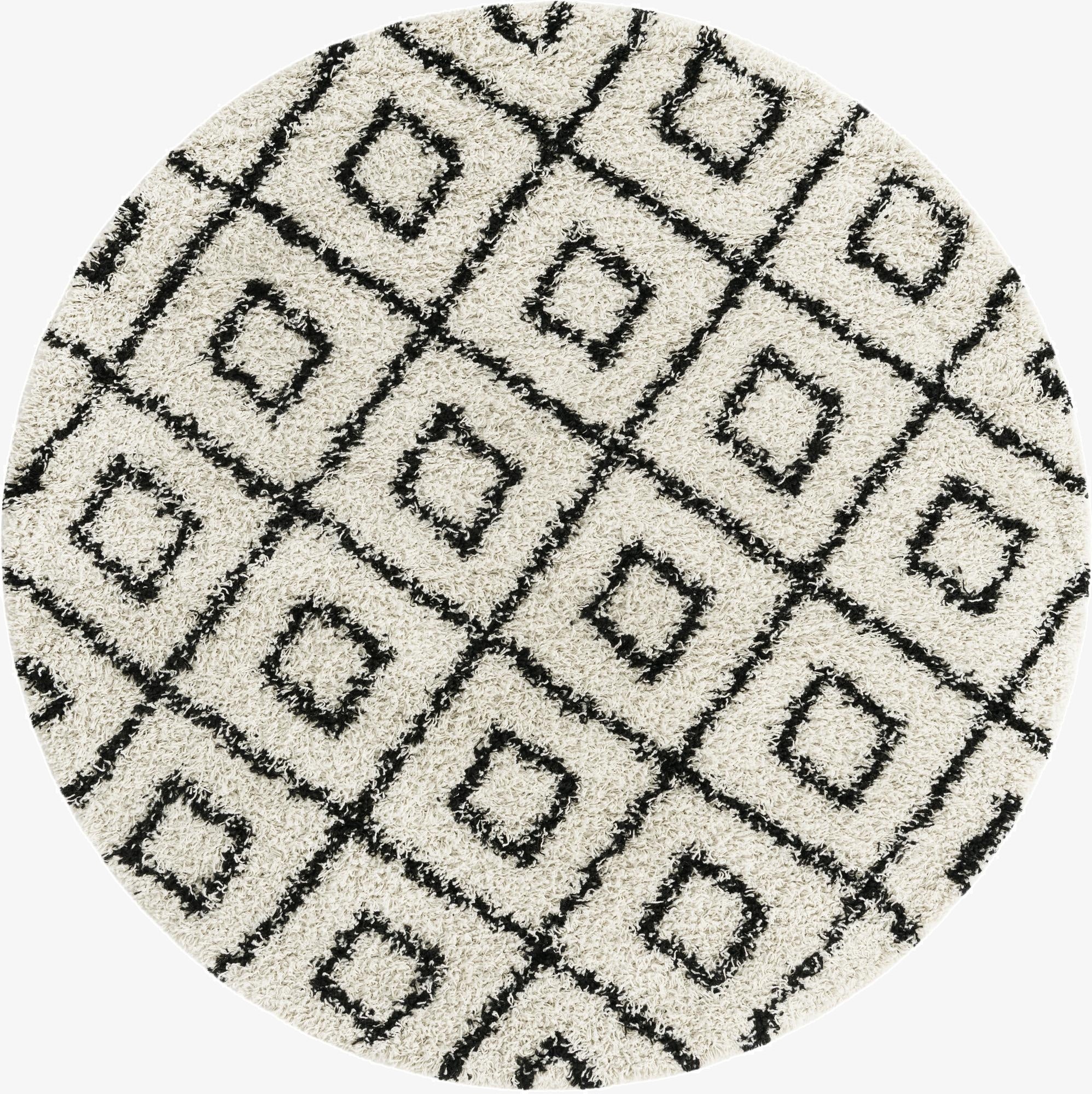 Primary image 6' x 6' Trellis Shag Round Rug