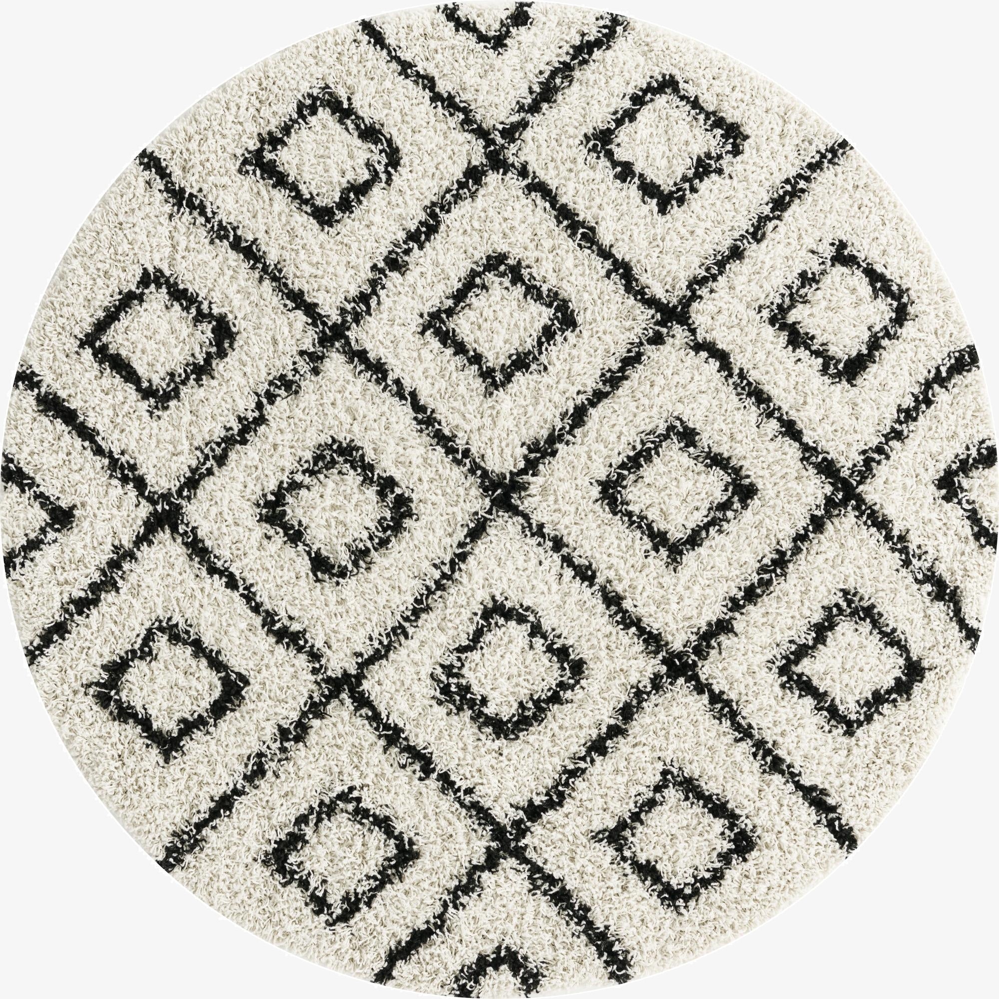 Primary image 5' 3 x 5' 3 Trellis Shag Round Rug