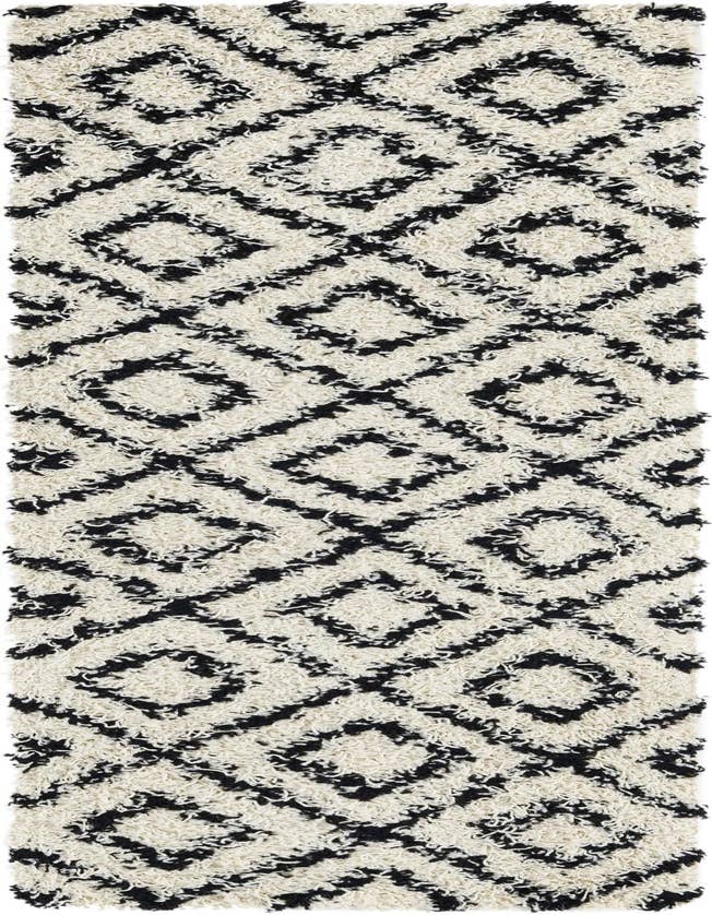 Detail image of 2' x 7' Lattice Shag Runner Rug