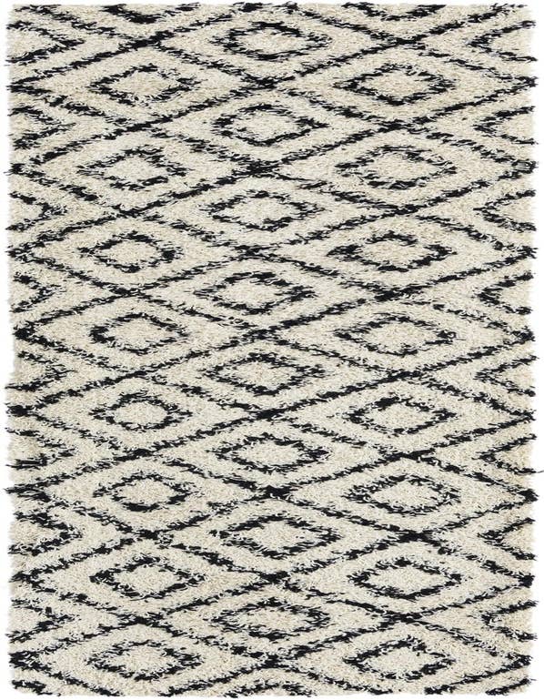 Detail image of 2' 7 x 10' Lattice Shag Runner Rug