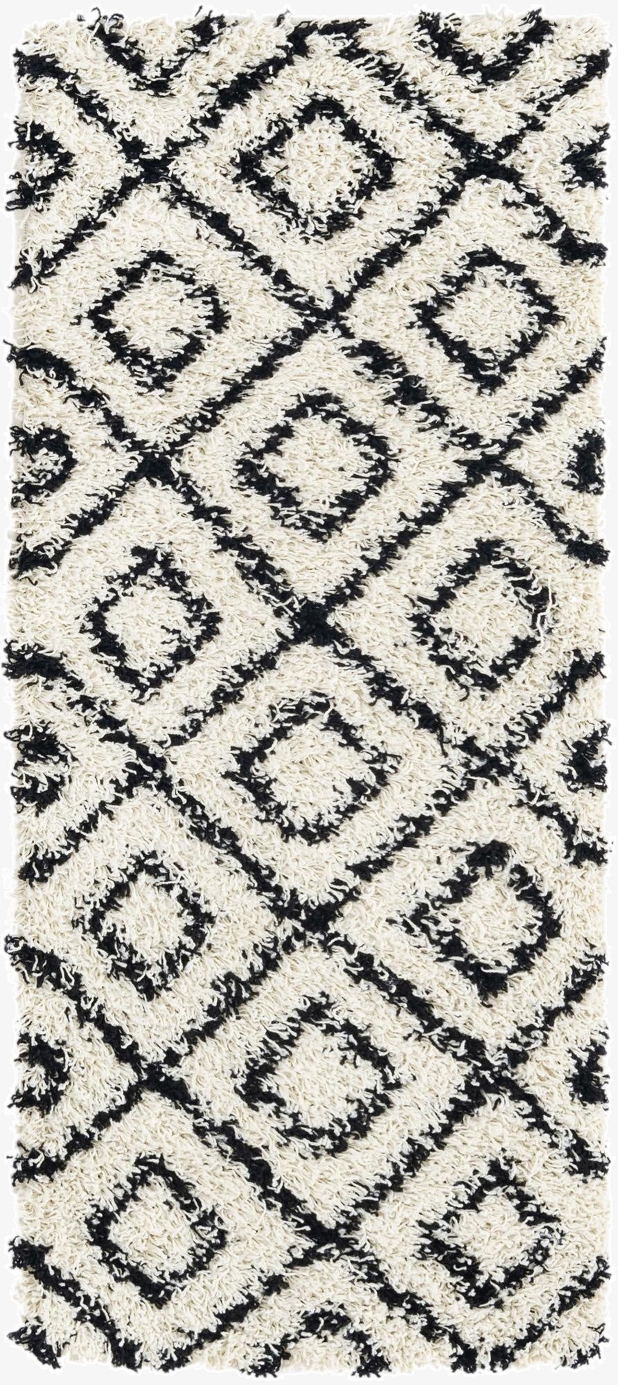 60cm x 152cm Trellis Shag Runner Rug