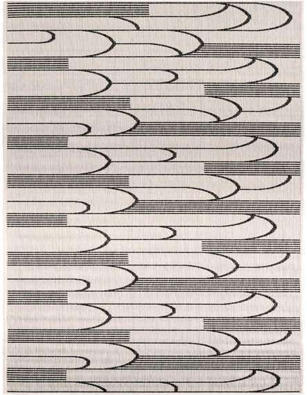 2' 7 x 12' Easy-Clean Modern Indoor / Outdoor Runner Rug