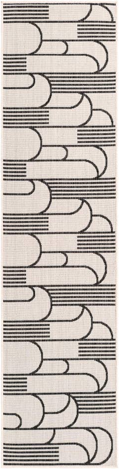 Detail image of 2' x 8' Easy-Clean Modern Indoor / Outdoor Runner Rug