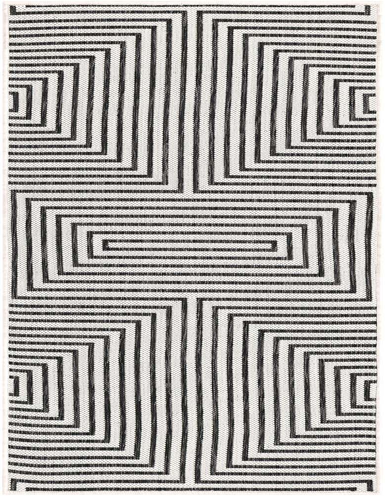 2' x 5' 3 Easy-Clean Modern Indoor / Outdoor Runner Rug