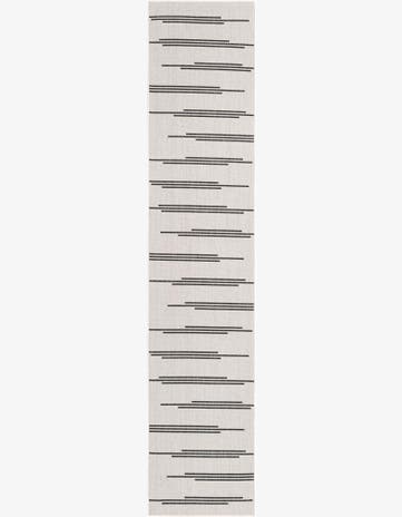 2' 7 x 12' Easy-Clean Modern Indoor / Outdoor Runner Rug