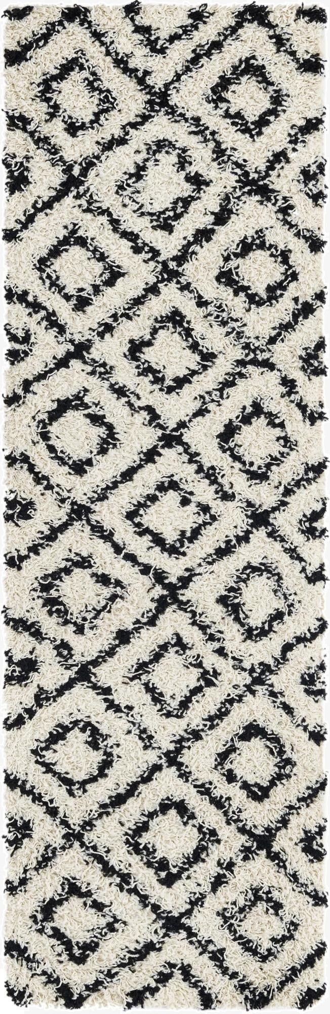 2' x 7' Trellis Shag Runner Rug