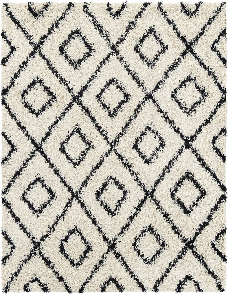 Detail image of 5' 3 x 5' 3 Lattice Shag Square Rug
