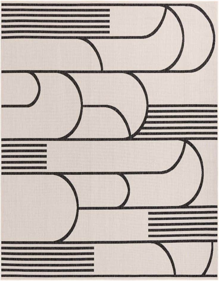 Detail image of 10' x 10' Easy-Clean Modern Indoor / Outdoor Square Rug