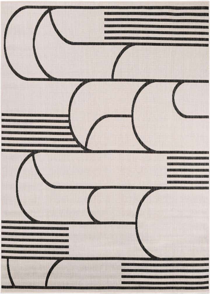 7' 10 x 7' 10 Easy-Clean Modern Indoor / Outdoor Square Rug