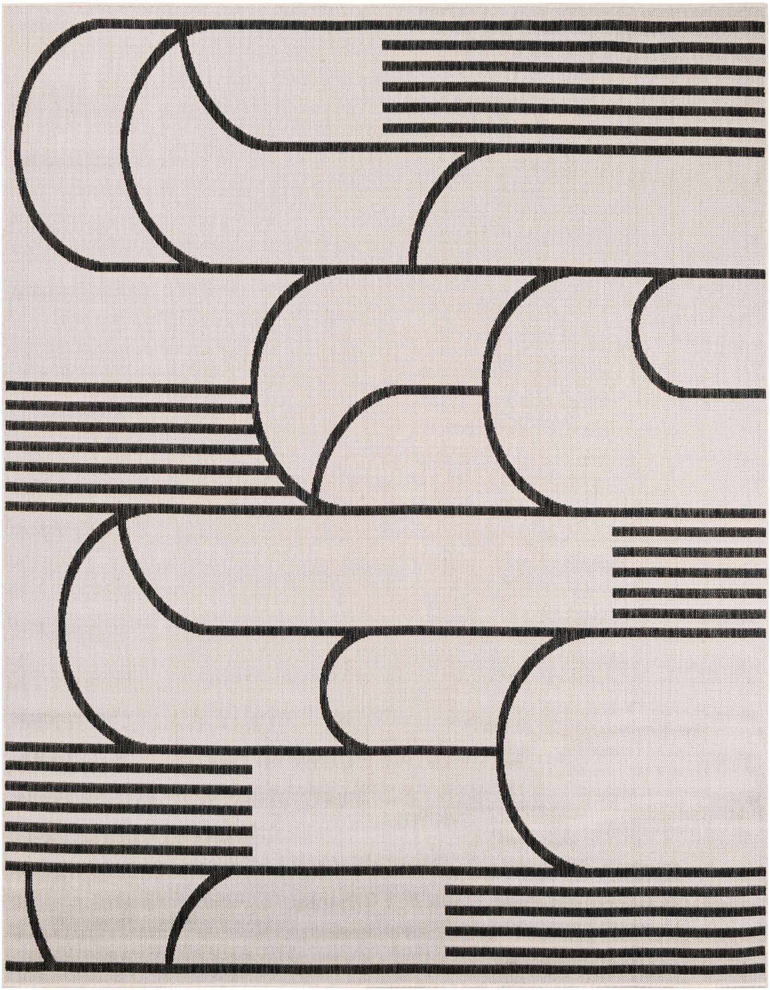 7' 10 x 7' 10 Easy-Clean Modern Indoor / Outdoor Square Rug