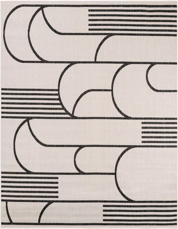 Detail image of 7' 10 x 7' 10 Easy-Clean Modern Indoor / Outdoor Square Rug