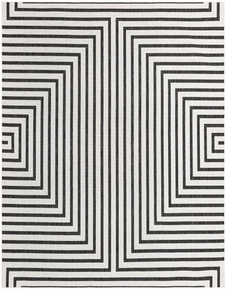 Detail image of 10' x 10' Easy-Clean Modern Indoor / Outdoor Square Rug